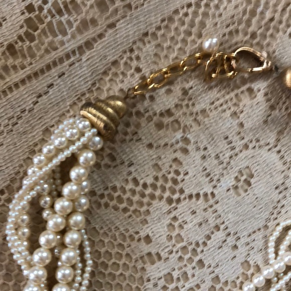 Vintage faux pearl necklace - Picture 4 of 5